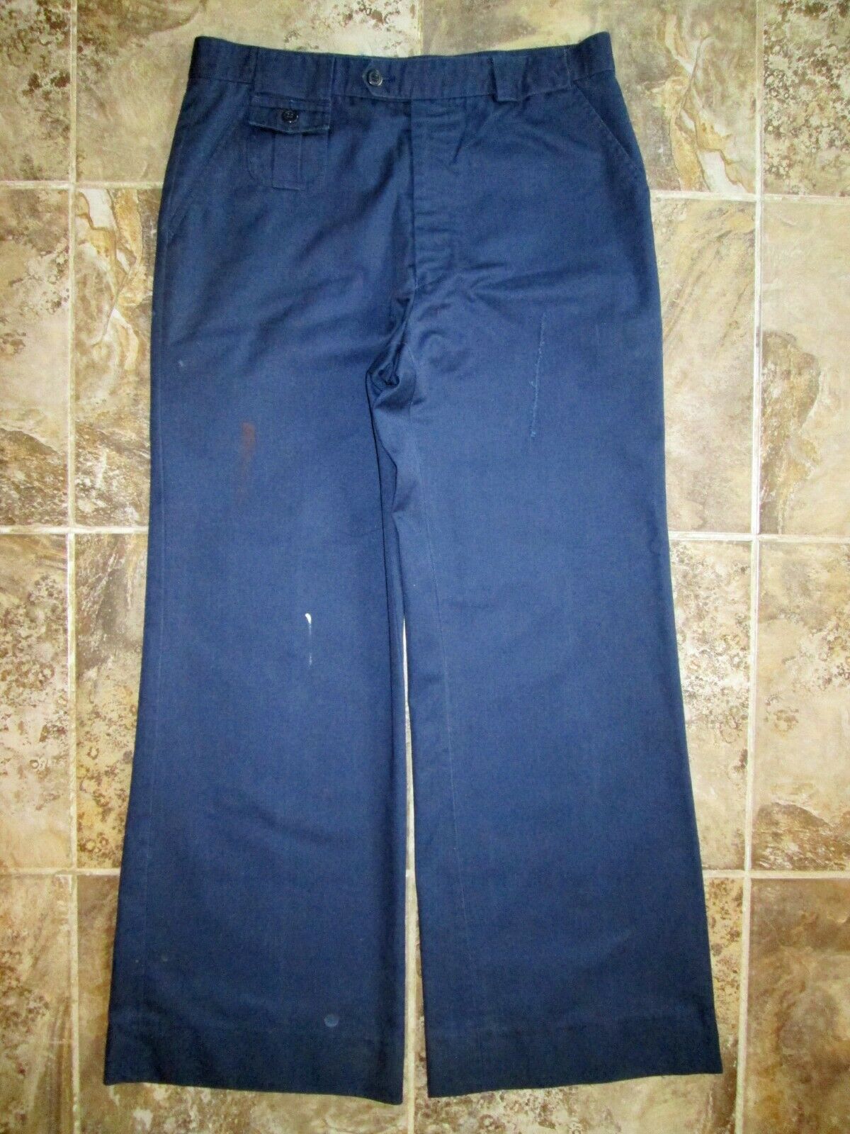 Vtg Richman Brothers Pants 32x30 Military-like Navy Blue Sailor Uniform Trousers